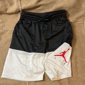 Kids Black and White Air Jordan Swim Shorts Size Medium